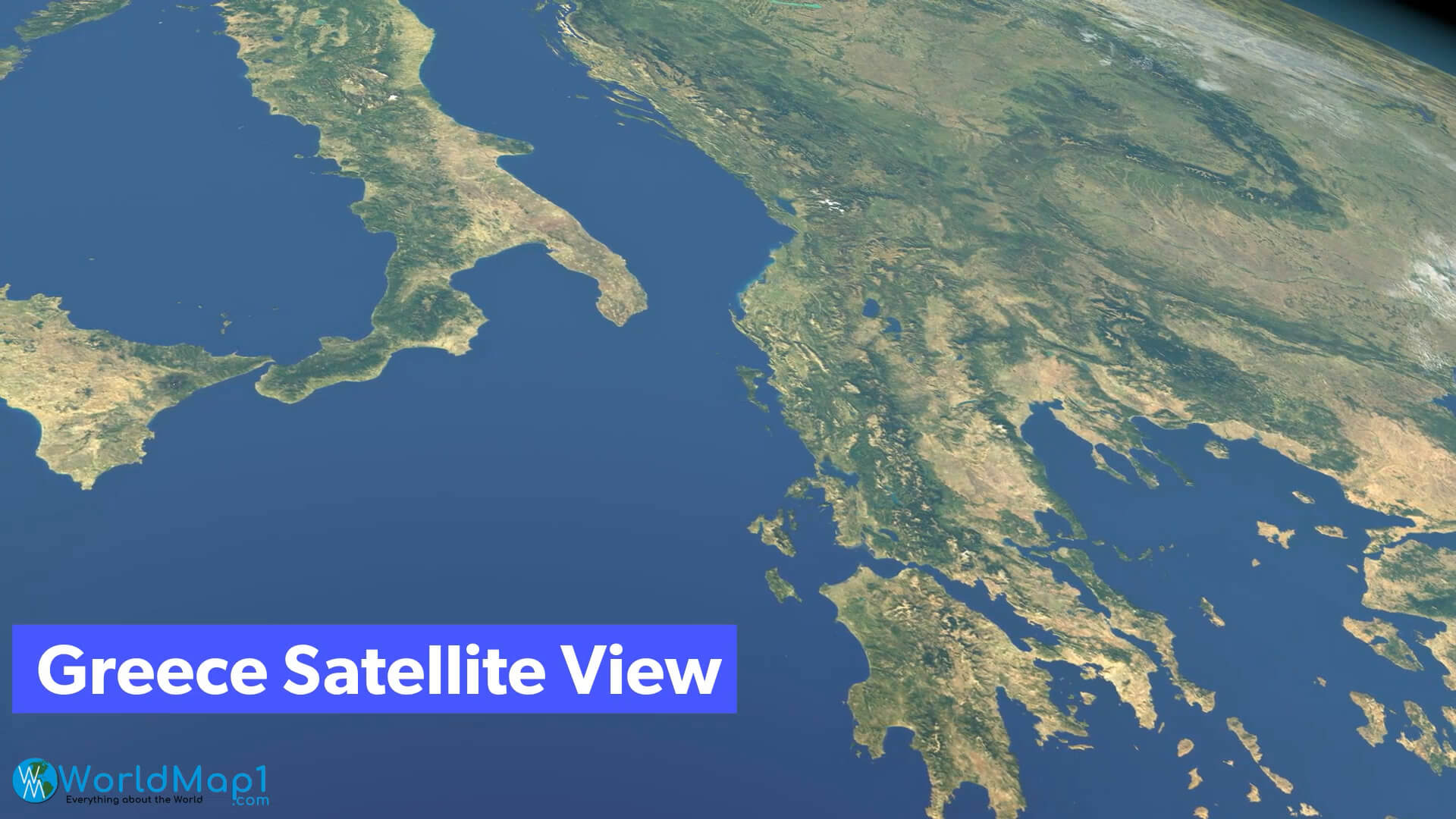 Greece Satellite View Map